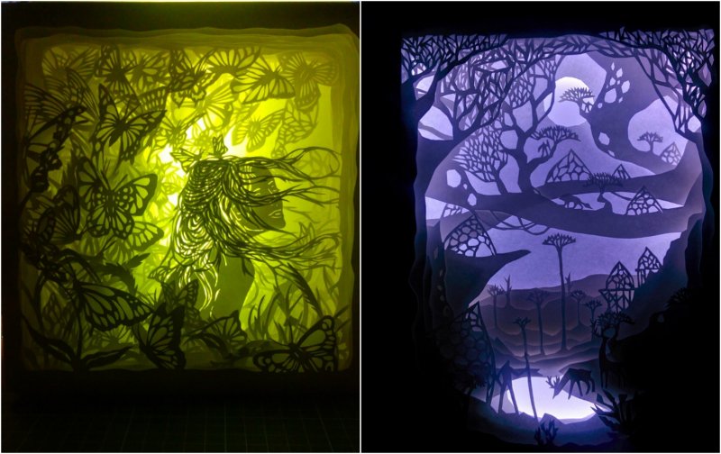 лайтбокс из бумаги