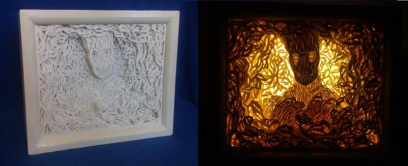 лайтбокс из бумаги