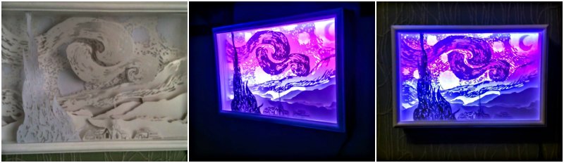 лайтбокс из бумаги