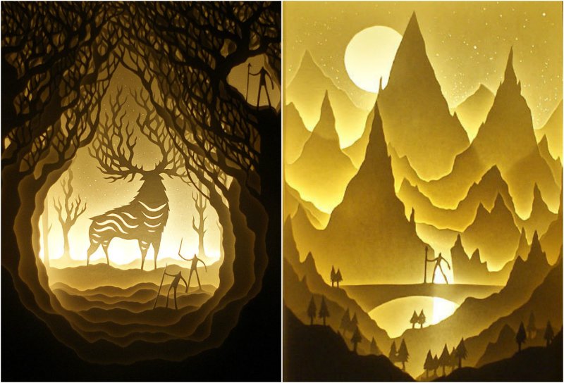 лайтбокс из бумаги